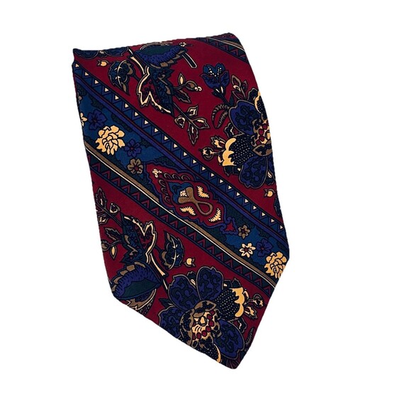 Vintage Gap Tie 58” x 3.5” Red Floral Made in USA 100% Silk Necktie - Picture 2 of 7